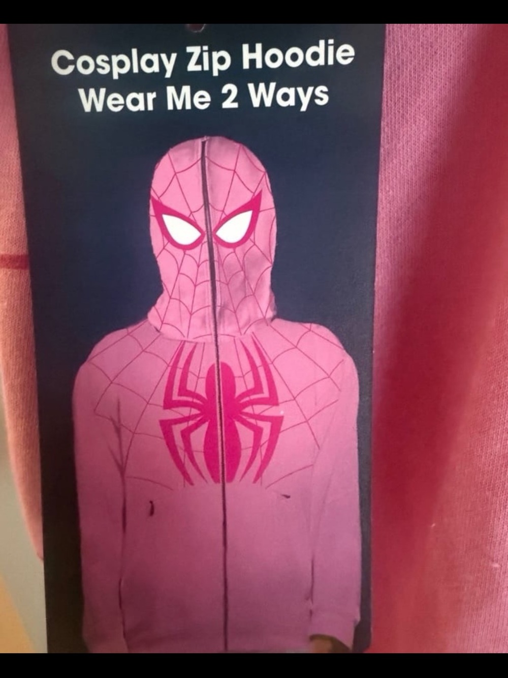 Spider-Man pink hoodie size Medium